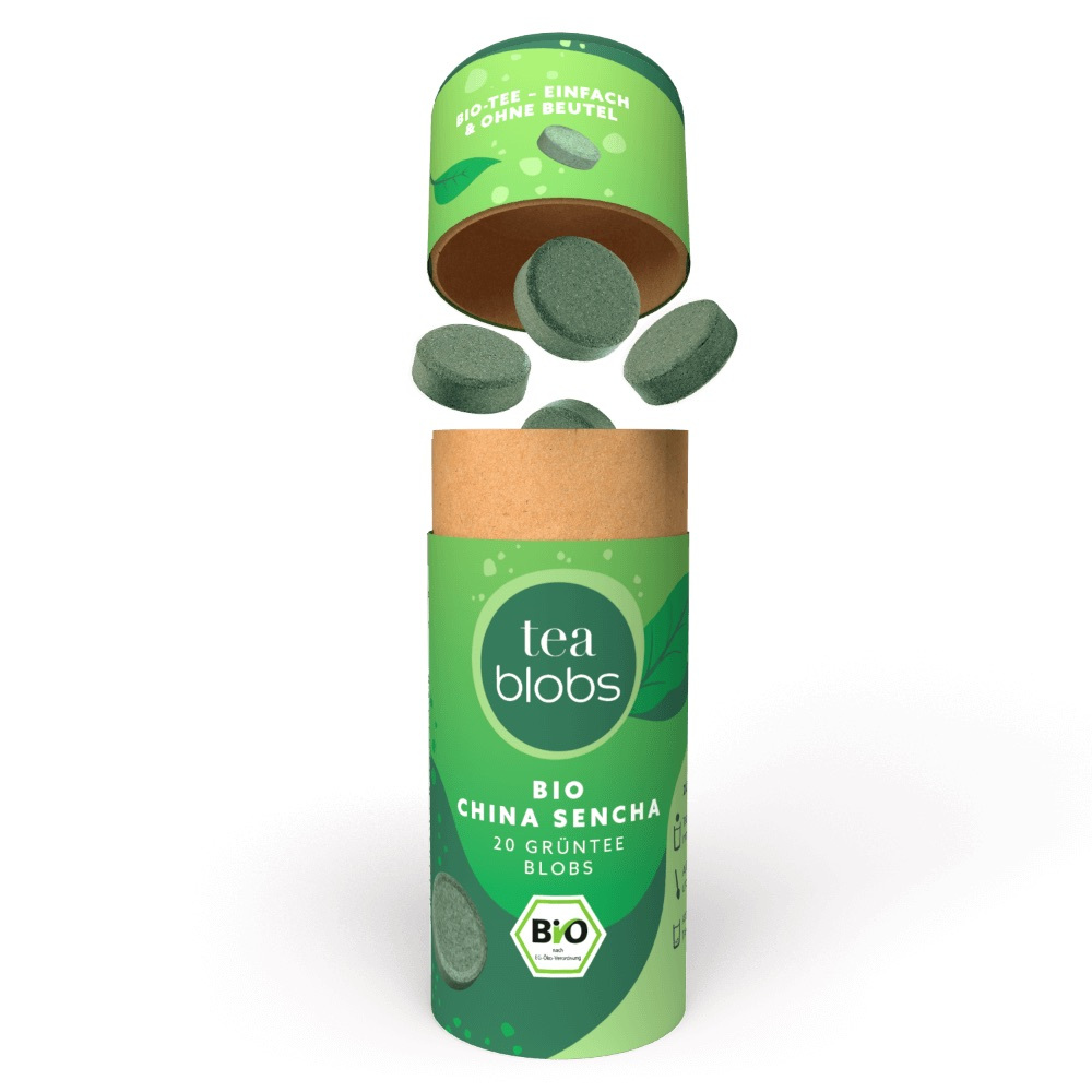 Teablobschina Sencha | Quick & Easy Tea Without A Strainer Or Tea Bag | Featured On "shark Tank" | Green Tea | 20 Tea Blobs Per Can