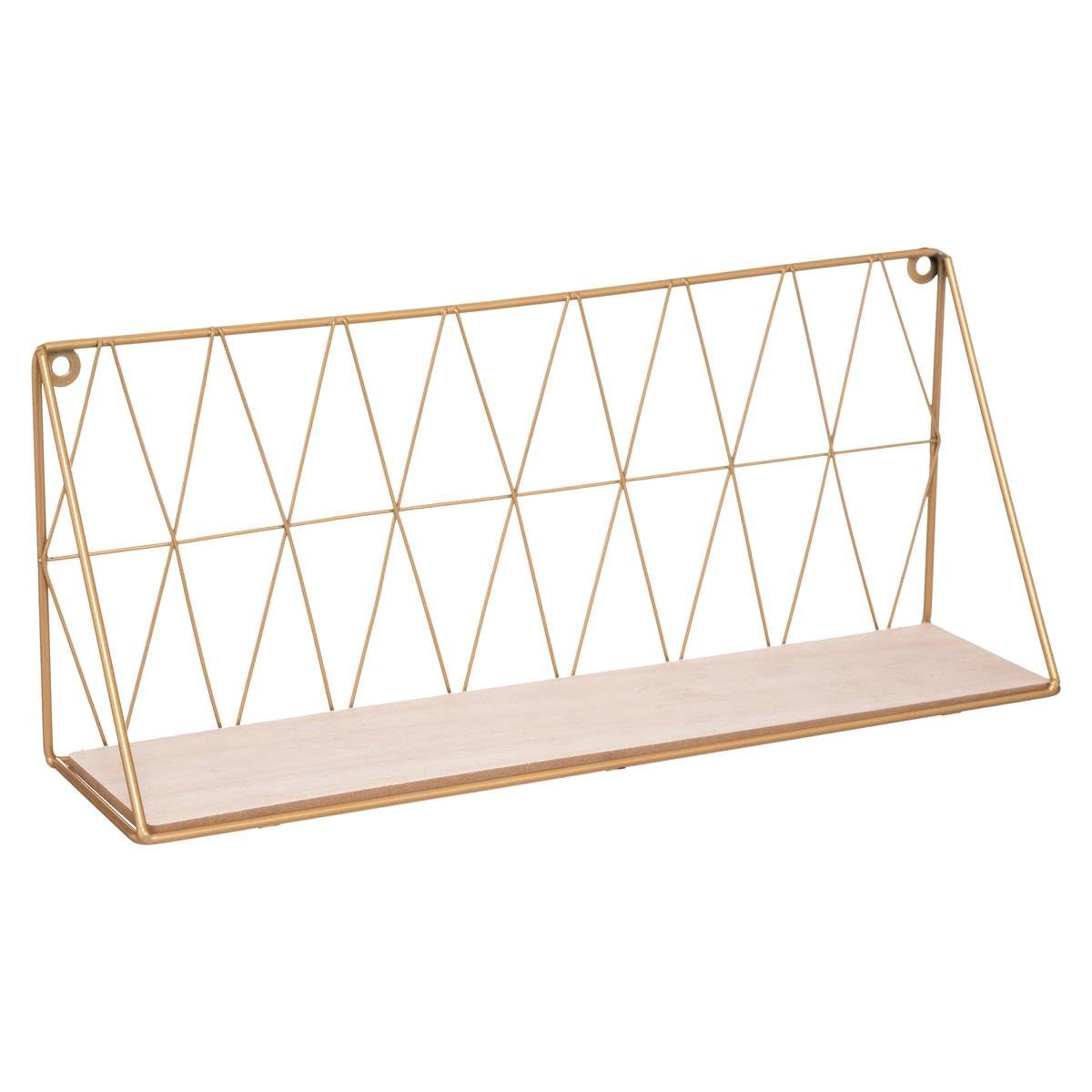 Atmosphere - Wall Shelf - Golden 48x20 Cm