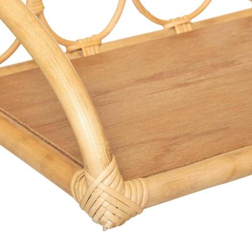 retro børnevæghylde - rattan, 57x24 cm
