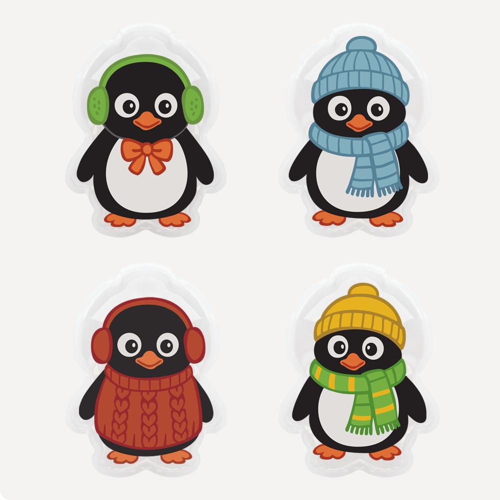 Image of Hand Warmer To Crack Penguin Design - Reusable Hand Warmer Gel Cushion Crack - Reusable Heat Cushion For Hands Instant Heat Gel Cushion Activation Through Cracking Mechanism