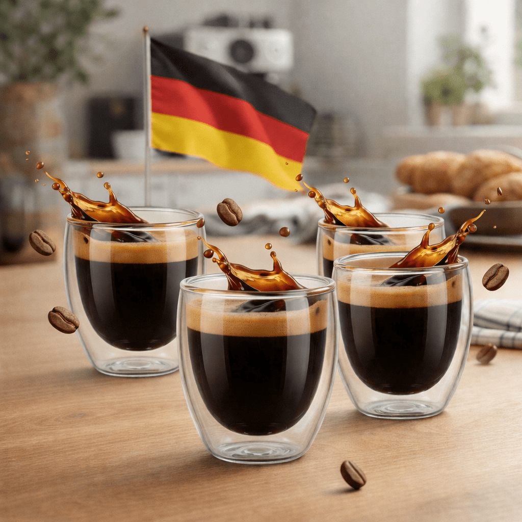 Double-walled Thermal Glasses 4x 80ml Set, Double-walled Coffee Glasses, Espresso Cups Or Tea Glasses Made Of Borosilicate Glass, Dishwasher Safe