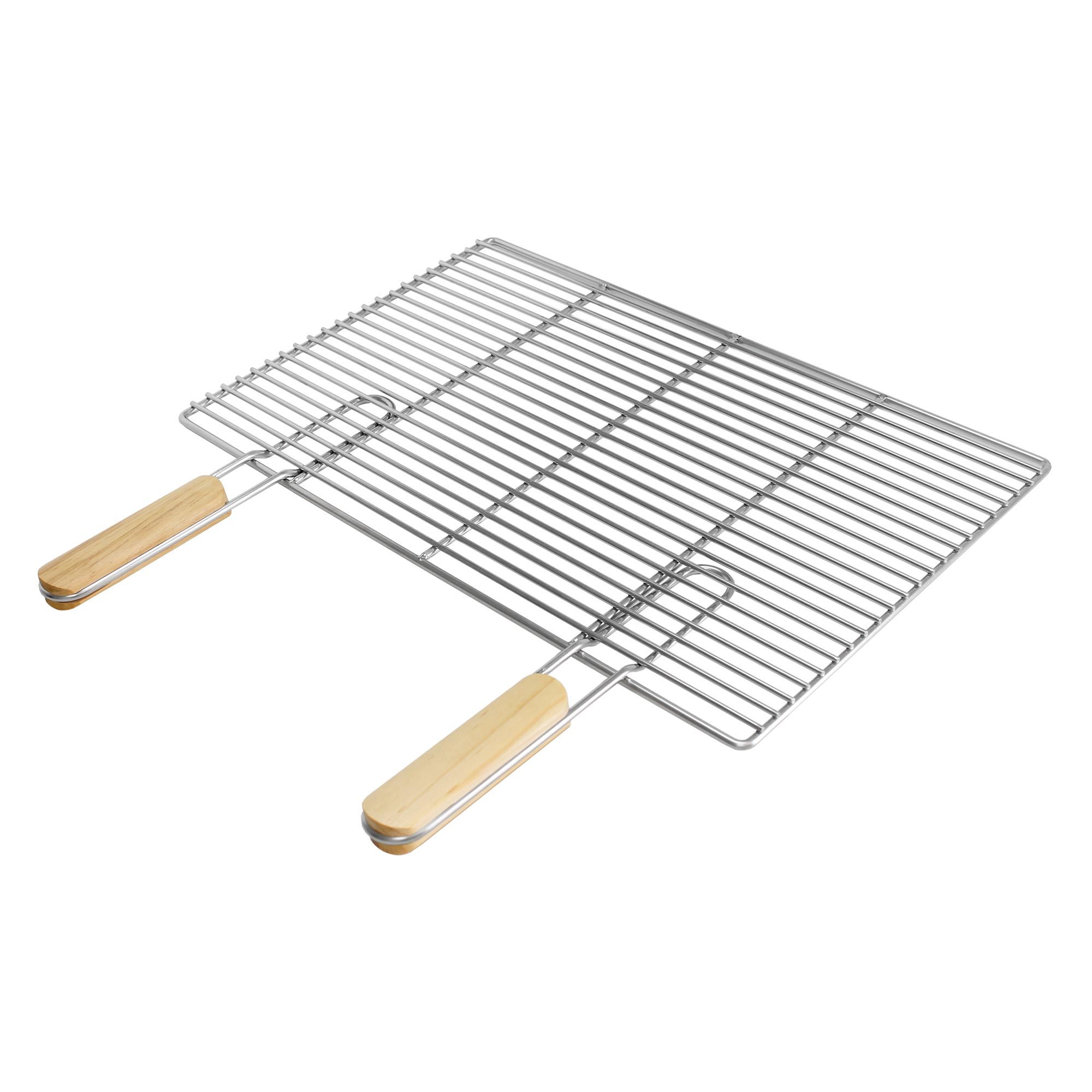 Image of Ecd Germany Stainless Steel Grill Grate With Removable Handles, Sturdy Grill Topper For Large Grilling Area, Outdoor Grill Accessory Durable Grill Grate For Gas Grill, Charcoal Grill, Bbq Fire Pit