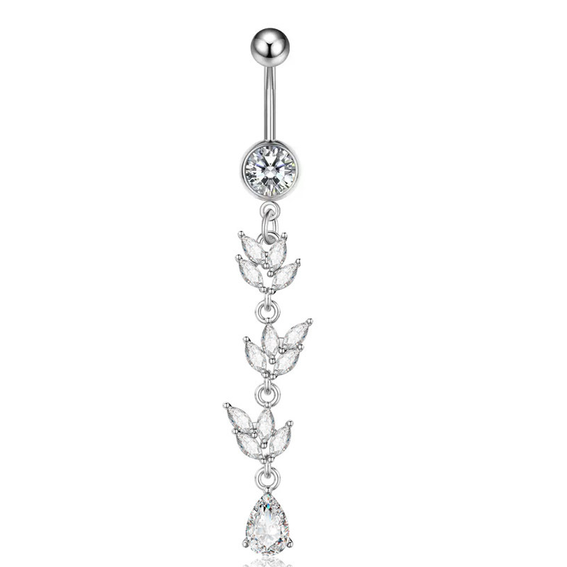 Image of Belly Button Piercings With 316l Stainless Steel For Allergies And Synthetic Zirconia