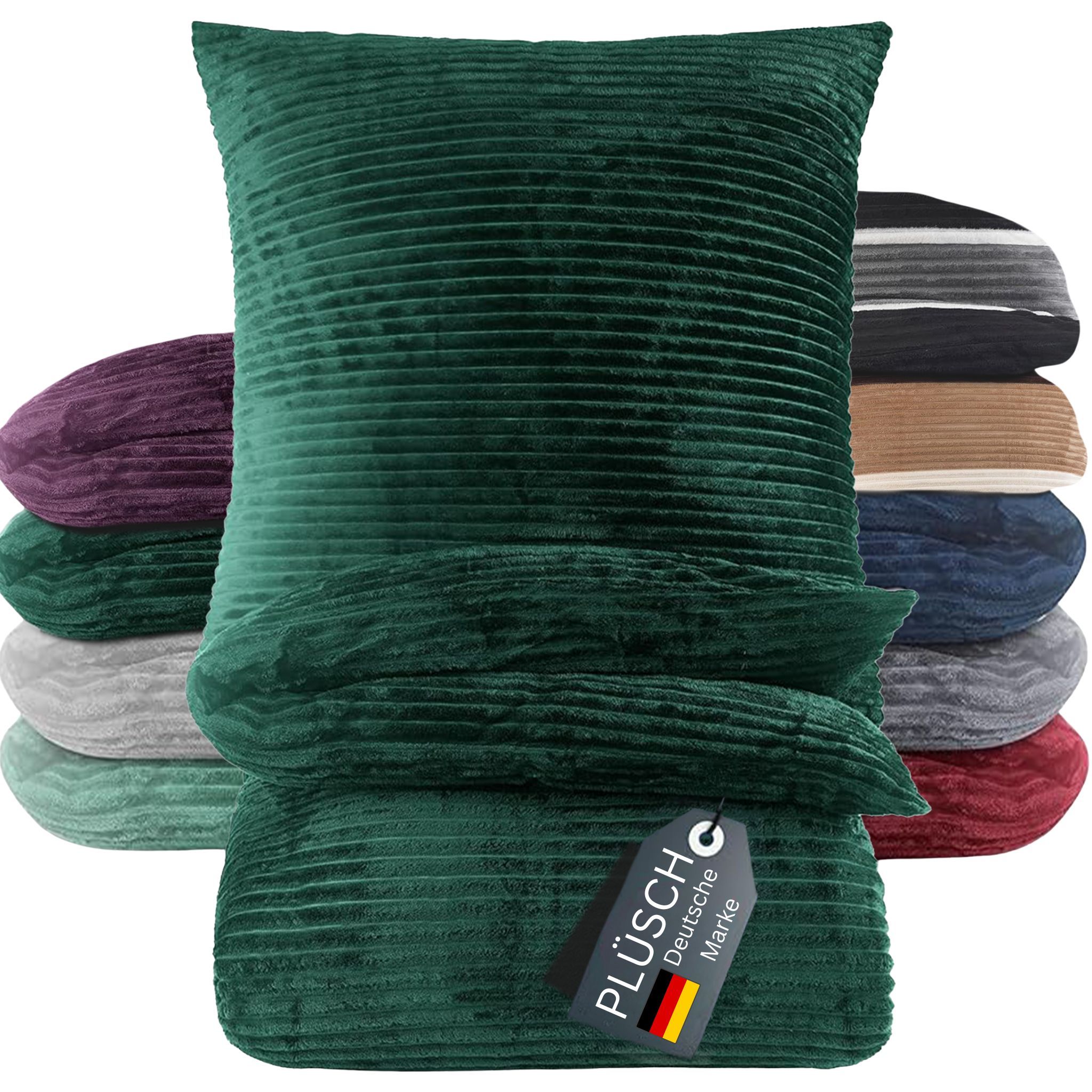 TEMU Cashmere-touch Winter Plush Bedding Set 135x200 Cm Or 155x220 Cm 2-piece - 1x Duvet Cover + 1x Pillowcase 80x80 Cm - Design - Warm Bedding Set -