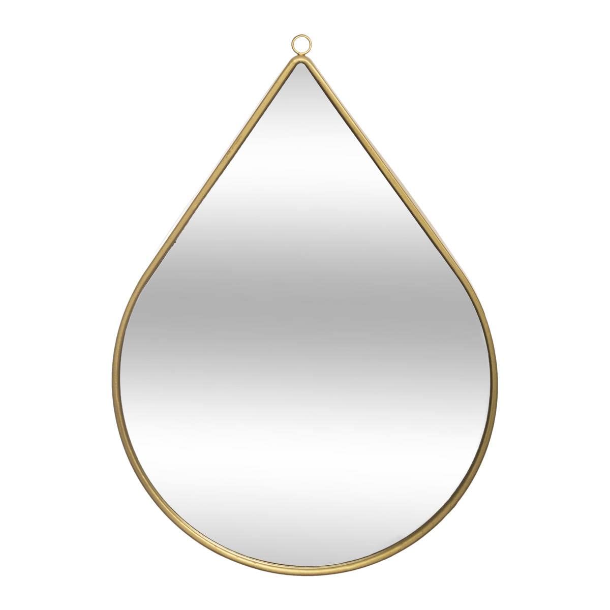 Image of Drop Mirror - Gold Metal, 21x29 Cm