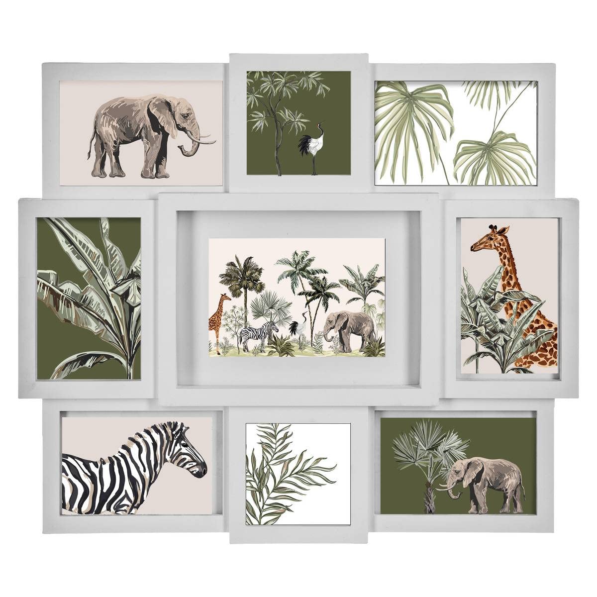 Photo Mural 9 Wooden , Multi-photo Frame 10x15 Cm, Interior Wall Decoration