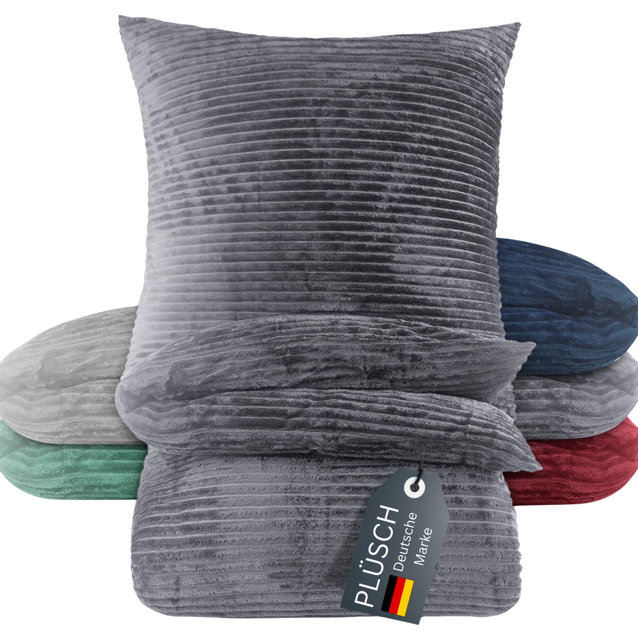 Cashmere-touch Winter Plush Bedding Set 135x200 Cm Or 155x220 -piece - 1x Duvet Cover + 1x Pillowcase 80x80 Cm - Design - Warm Bedding Set - Modern Solid