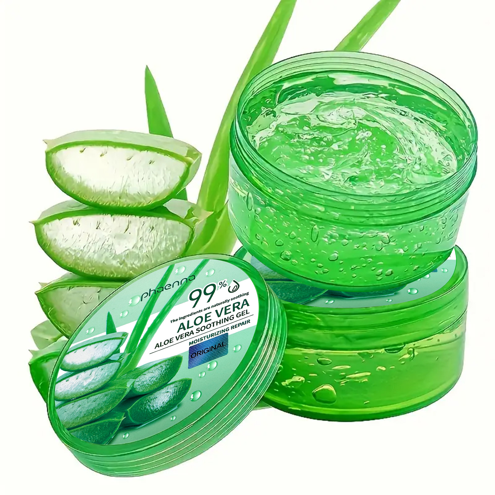 Image of 300g Aloe Vera Soothing Gel – Moisturiser – Formaldehyde-free, Non-greasy – For All Types, – , Long-lasting Hydration