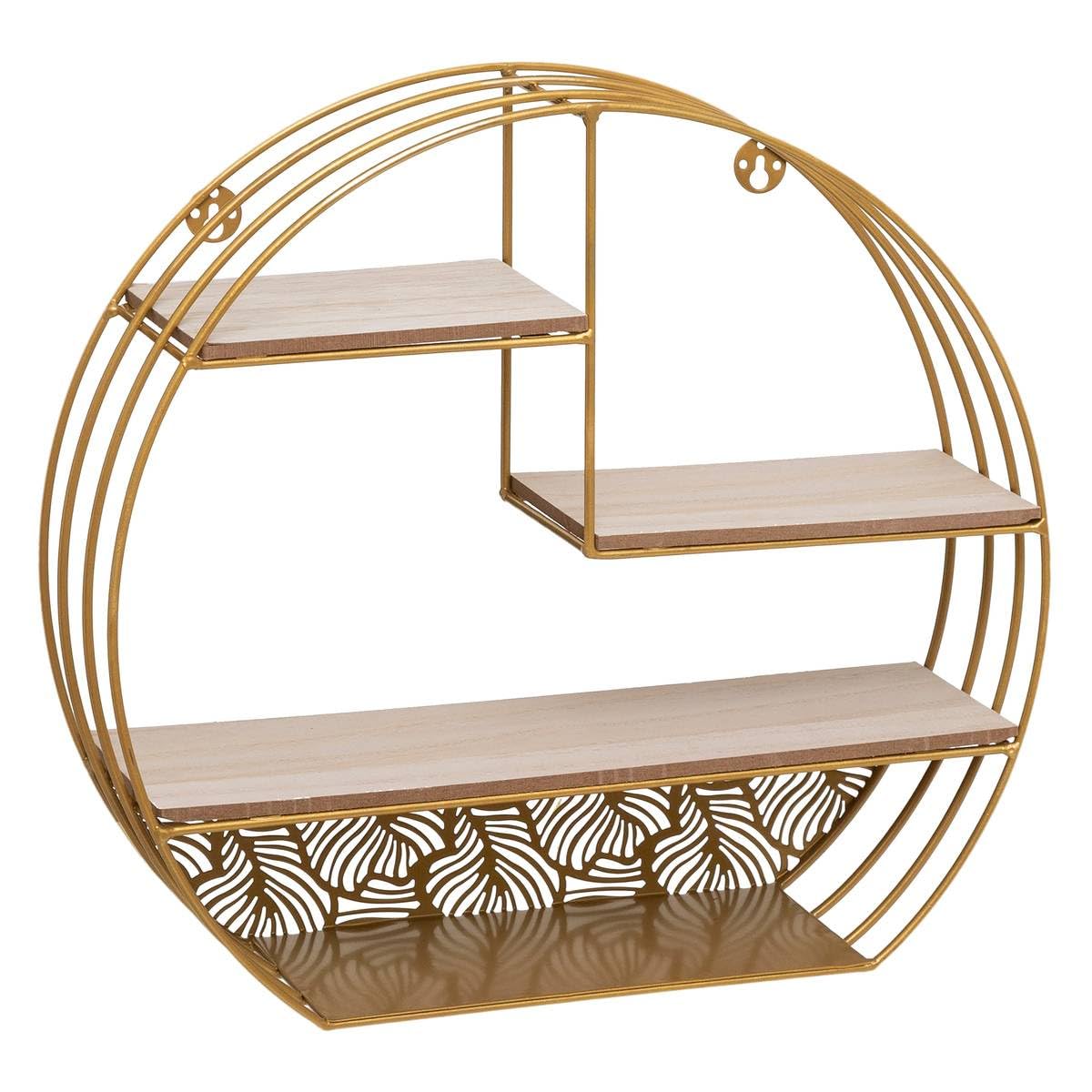 - Golden Metal Wall Shelf