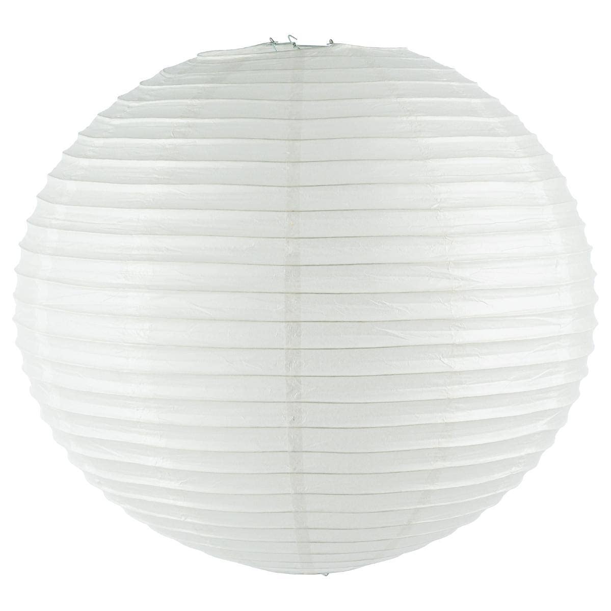 Lantern - Paper And Metal - White - D60 Cm