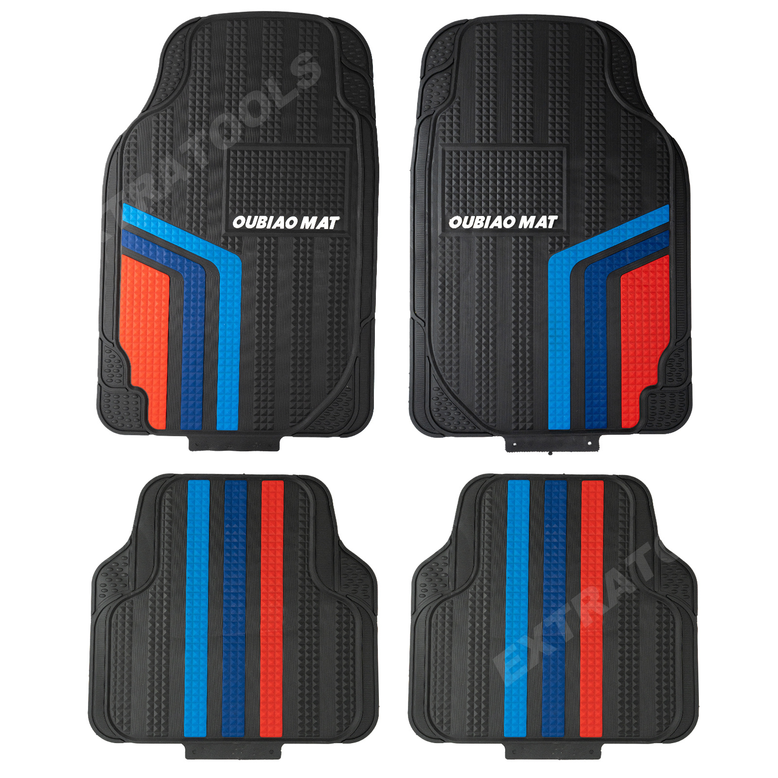 TEMU Alfombrillas universales de goma de resistencia para coche (4 piezas), para todo tipo de , antideslizantes e impermeables, recortables para un ,
