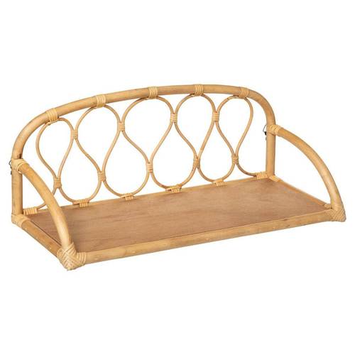 varebillede retro børnevæghylde - rattan, 57x24 cm