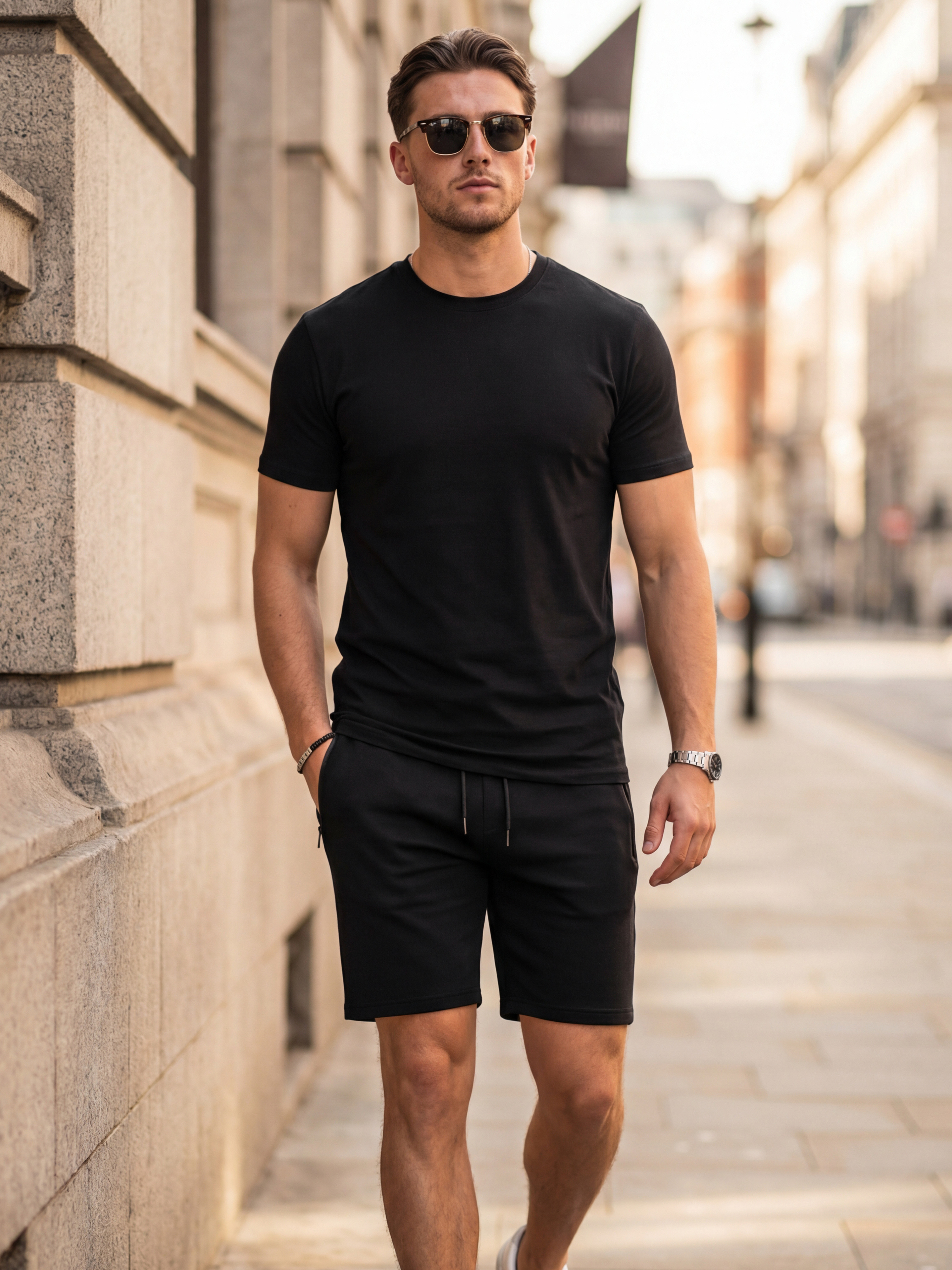   mens tracksuit shirt shorts 2 pieces suit activewear co ord shorts set summer casual gym running sport outfits details 0