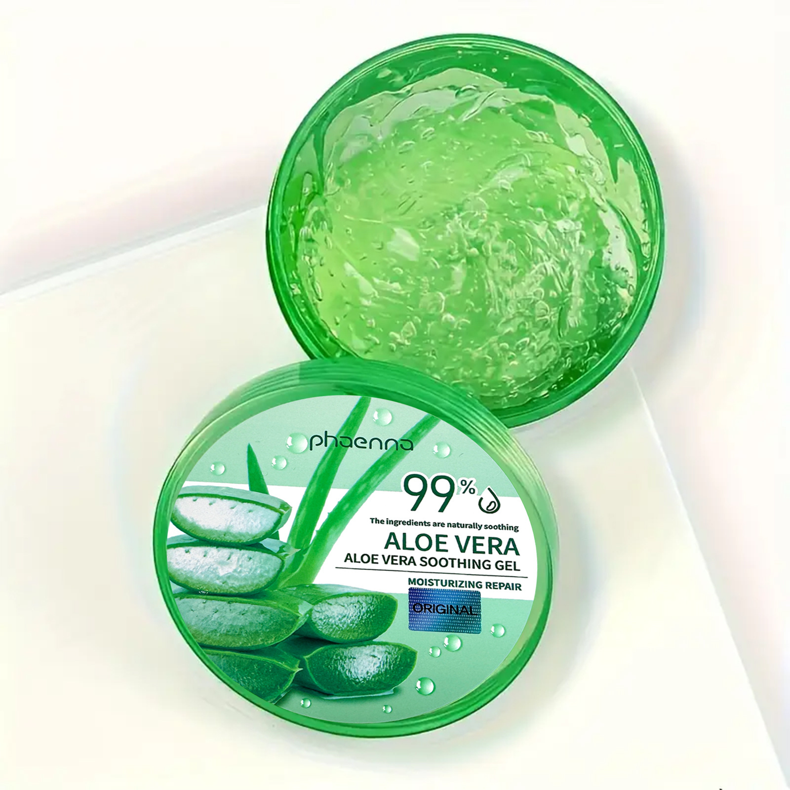 300g Aloe Vera Soothing Gel – Moisturiser – Formaldehyde-free, Non-greasy – For All Types, – , Long-lasting Hydration
