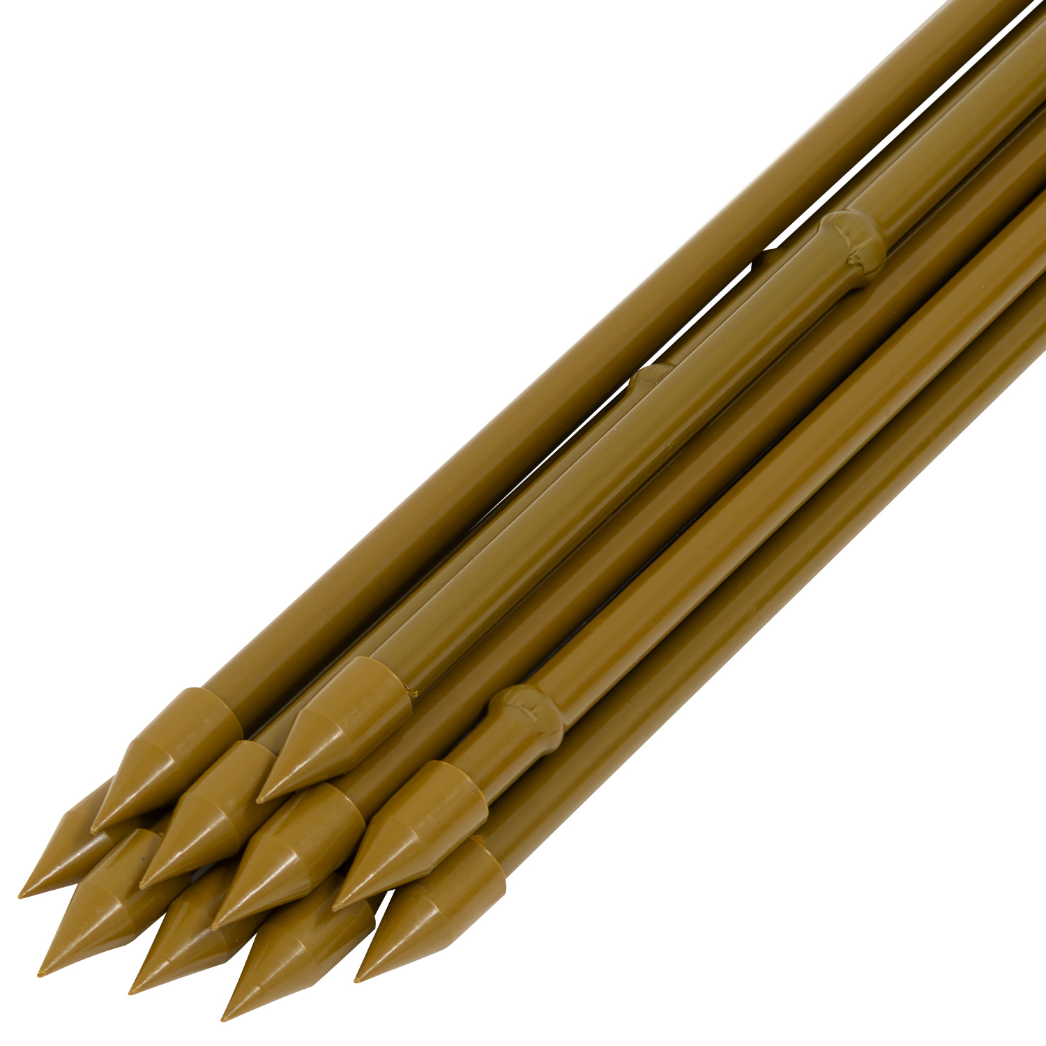 TEMU Woodside Pe Coated Metal Cane Stakes 10 Pack – Heavy Duty Garden Plant Support Rods, Rust-resistant Stakes For Climbing Plants & Vegetables