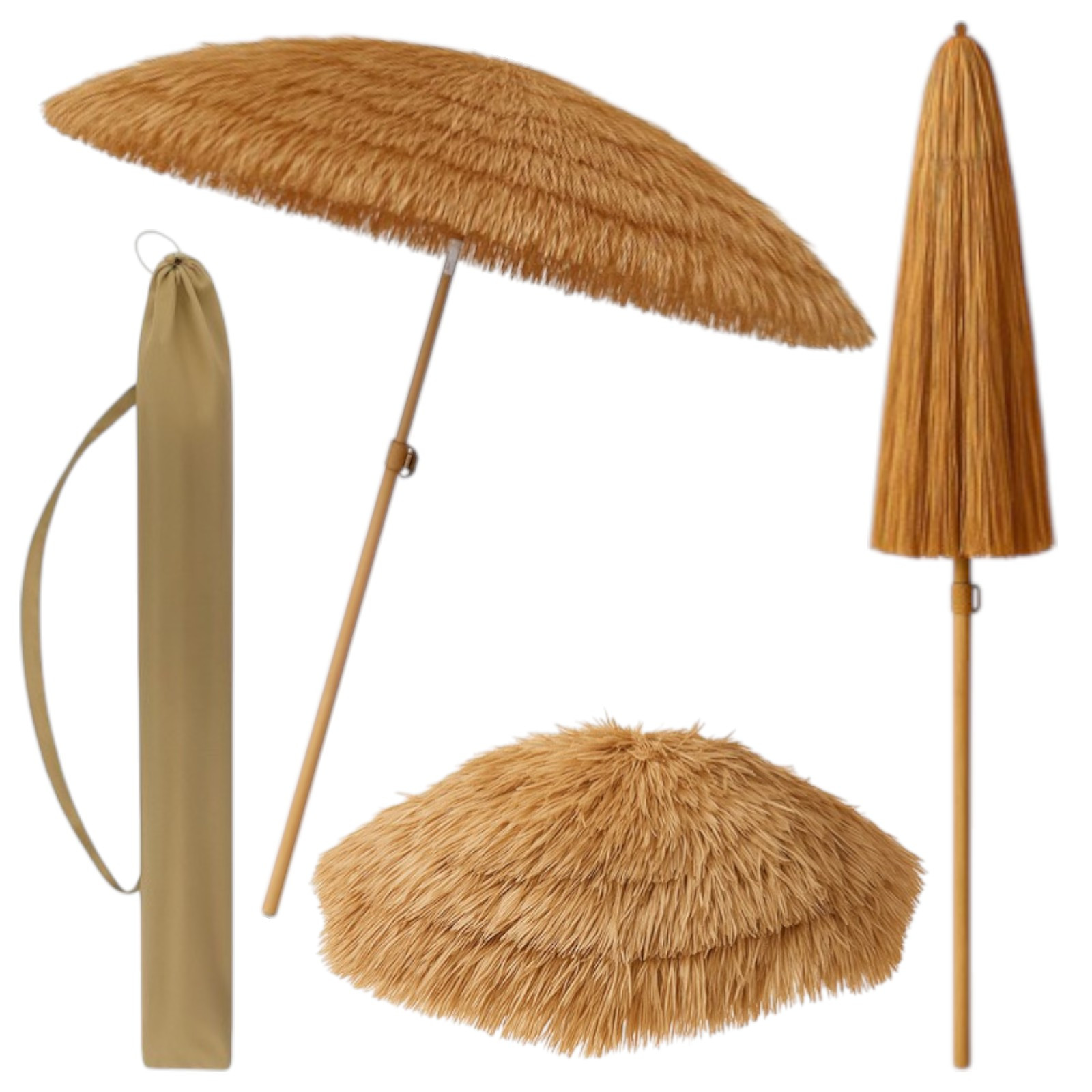 TEMU Parapluie Pliant de Jardin, Balcon, Plage pour Balcon, Terrasse ou Jardin, 170 cm, Parapluie de Jardin Durable avec Grand Espace de Détente,