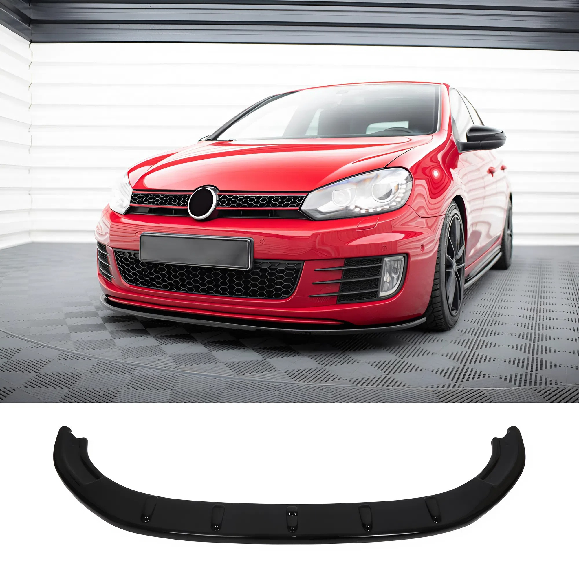For Vw Golf 6 Design 2008-2012 Front Splitter Spoiler Sport Bumper Lip Dynamic Styling