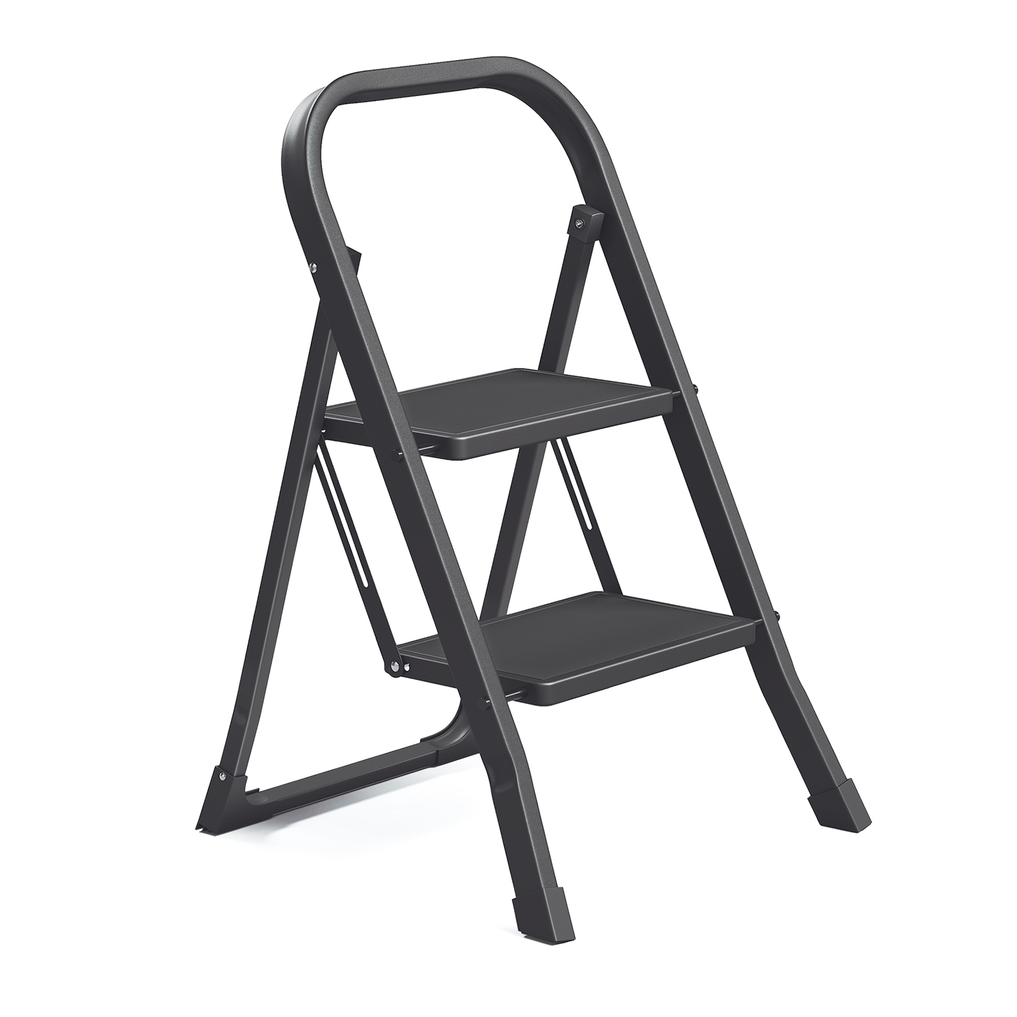 TEMU Escalera, Escalera Plegable de 4 Peldaños, Carga de 150 kg, Fácil de Guardar, Cierre de Seguridad, Negro