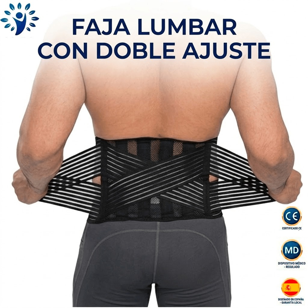 faja lumbar con ajuste para soporte de espalda + cinturón lumbar ajustable para gimnasio, trabajo y levantamiento de peso