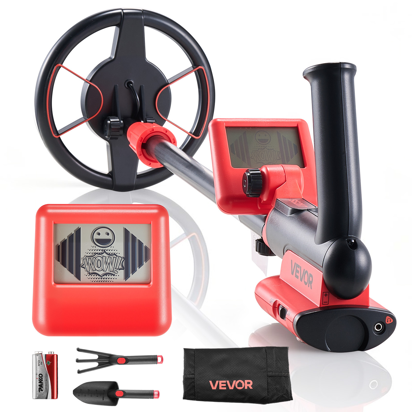 Image of Vevor Metal Detector, 152.4 Mm, Lightweight Metal Detector With Lcd Display, Adjustable 580-860 Mm High Accuracy Gold Detector, , For Detecting Gold Treasure