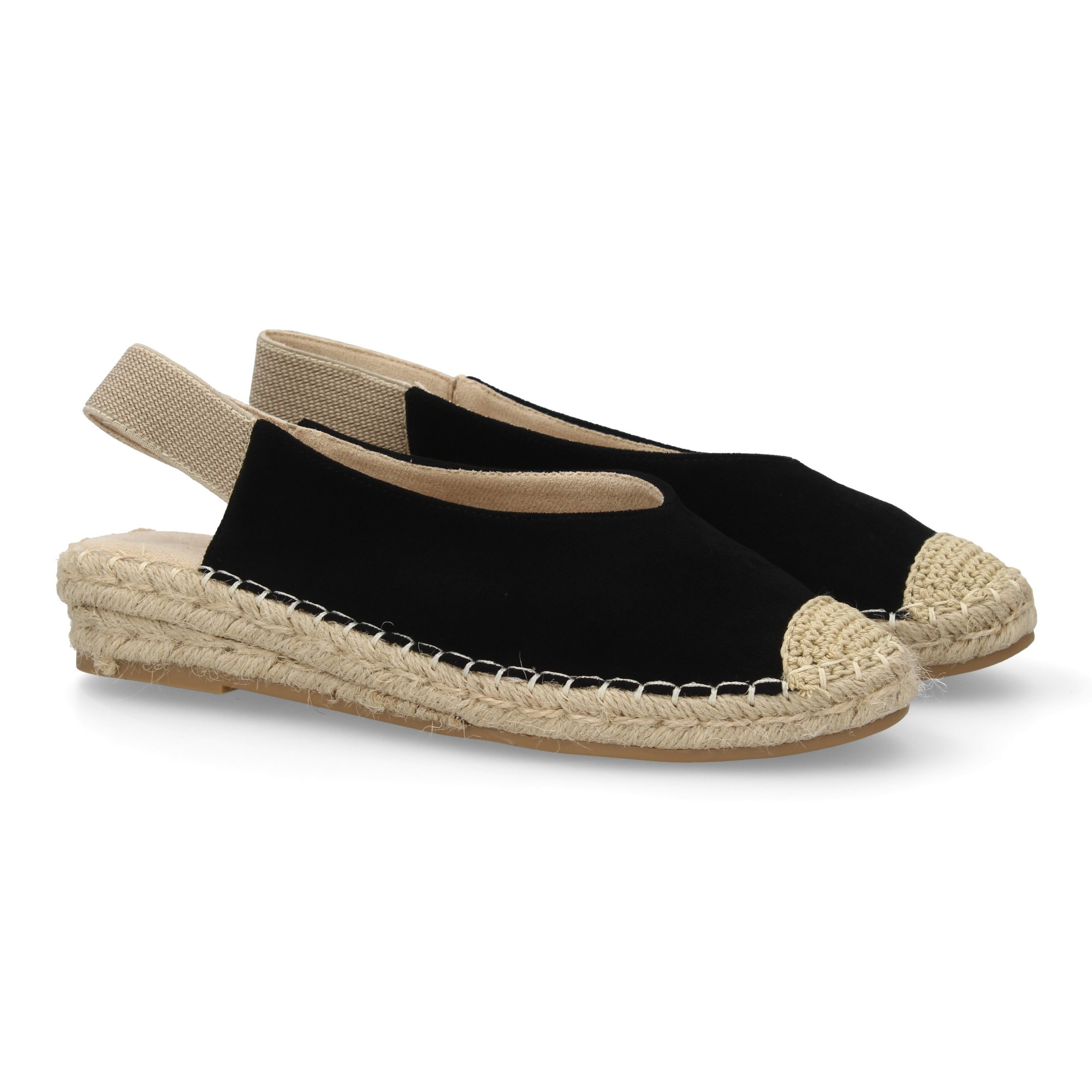 Image of Women's Espadrille With Classic And Comfortable Design, Ideal For Summer. Braided Jute Sole, Flat, Light And Comfortable. Elastic Closure. Smooth Print.