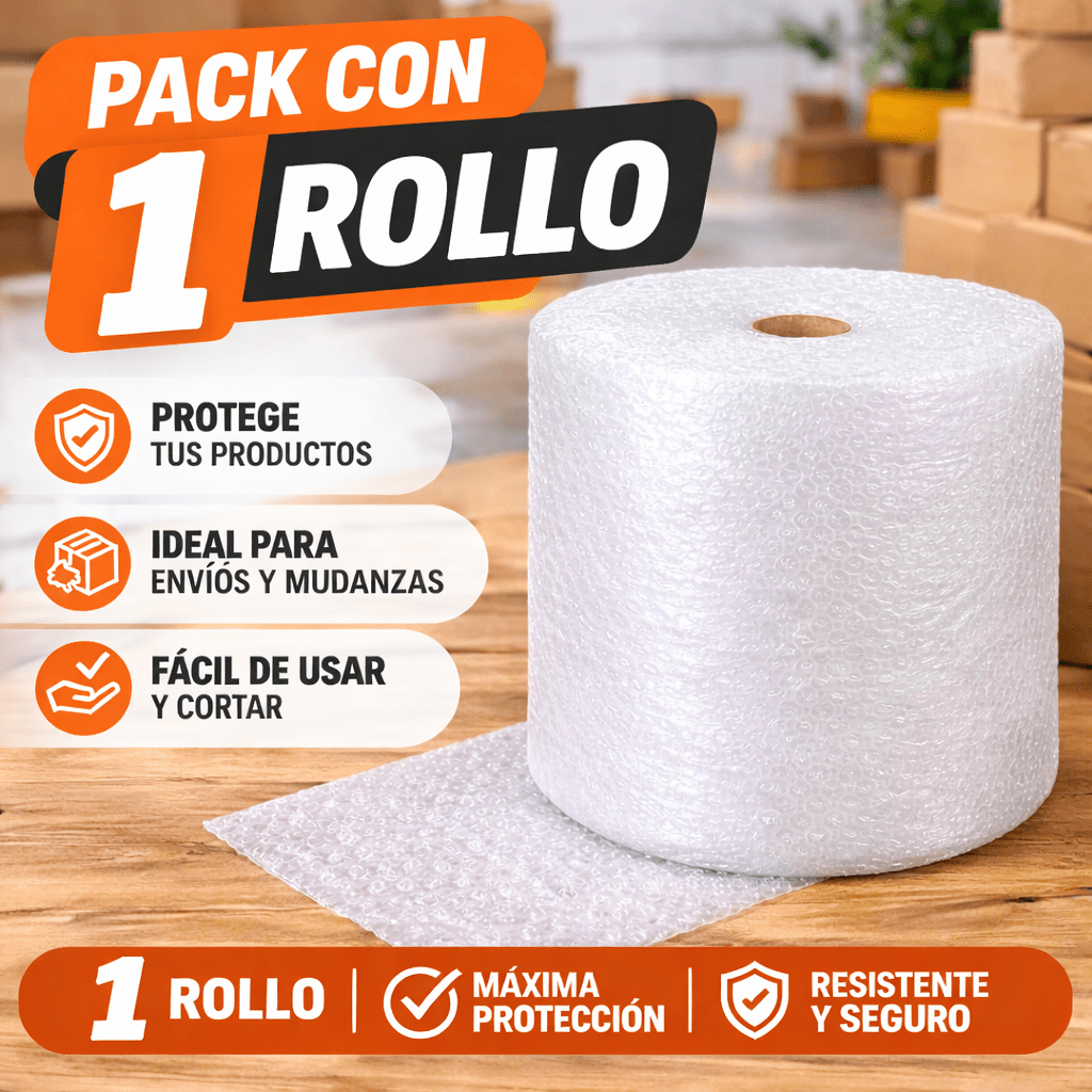TEMU Rollo de Plástico de 50×50 cm para Embalaje – Protección Impermeable y Antigolpes, Film de Reciclable para Envíos, Mudanzas y Protección de