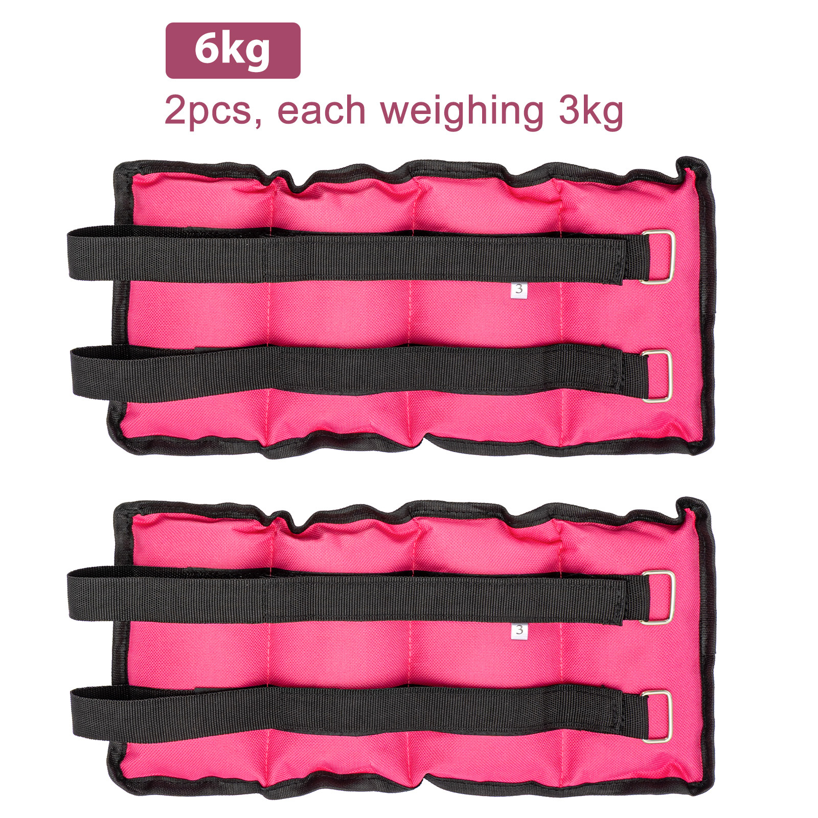 TEMU 2pcs 3/4/5/6kg Leggings Sandbag Adjustable Ankle Wrist Weight Training Exercise Wrist Straps Training Run Movement Sandbag