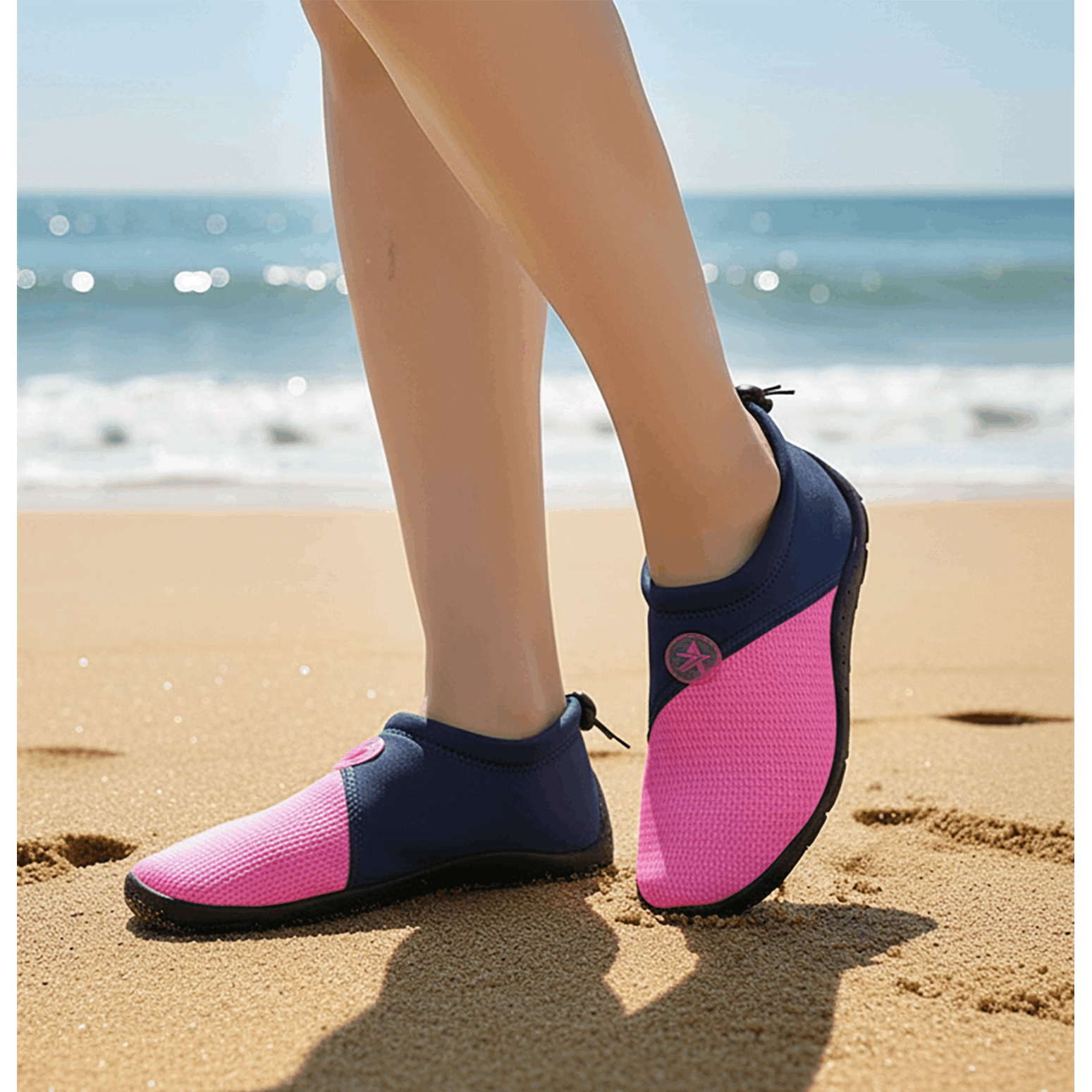 TEMU Zapatos de Agua Antideslizantes para Mujer, Escarpines de Playa Transpirables con Drenaje Rápido, Flexible y , Calzado Acuático para Playa