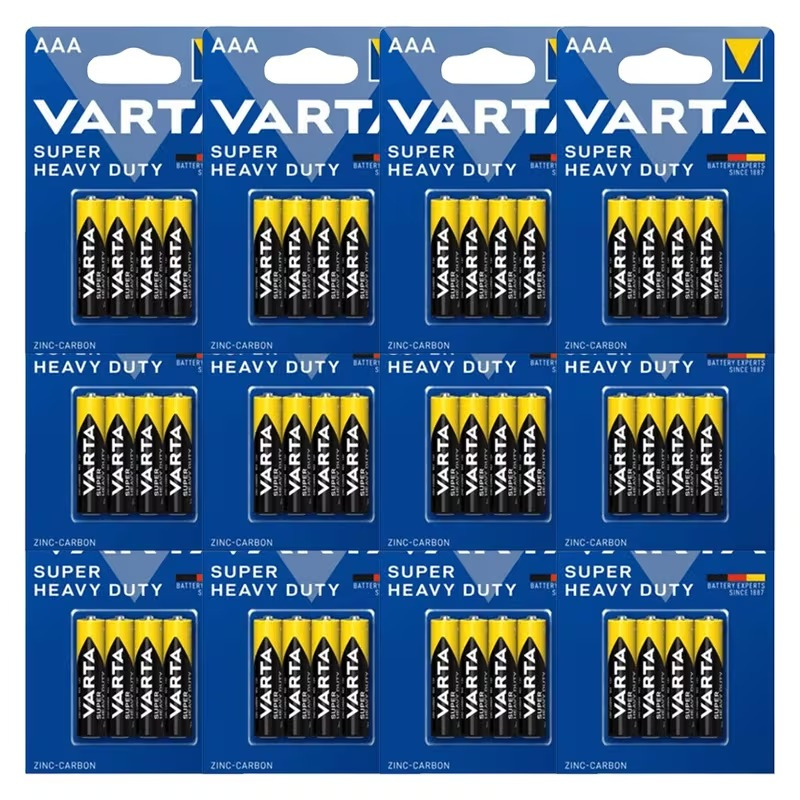 immagine dell'articolo   12 blister da 4 batterie aaa     duty  -carbon 1,5v r03 per telecomandi orologi