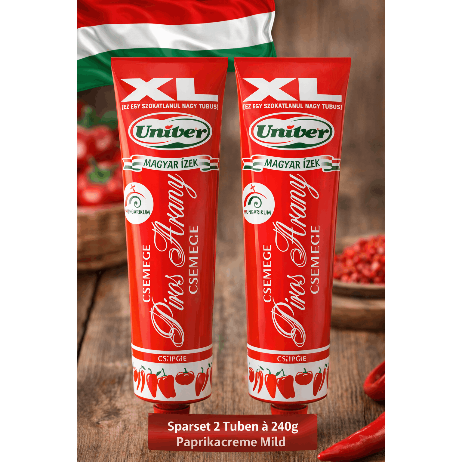 Image of Sparse 2x 240g Hungarian Paprika Cream Mild 240g - Red Gold Delicacy