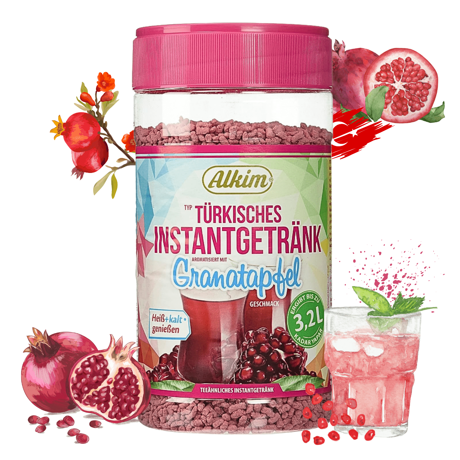 Image of Alkim Instant Pomegranate Drink 400g Refreshment Beverage