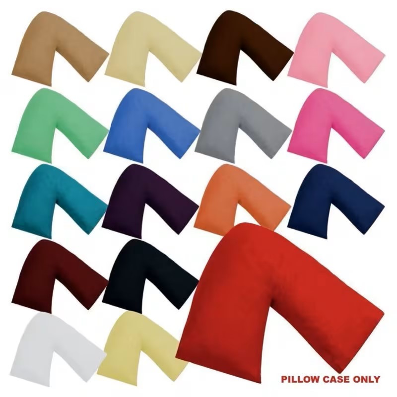 TEMU Pack Of 1 V-shaped Pillowcase Cover – Microfiber Pillow Covers, Durable & – Ideal For Back, Neck & Leg Support During Pregnancy, Nursing &