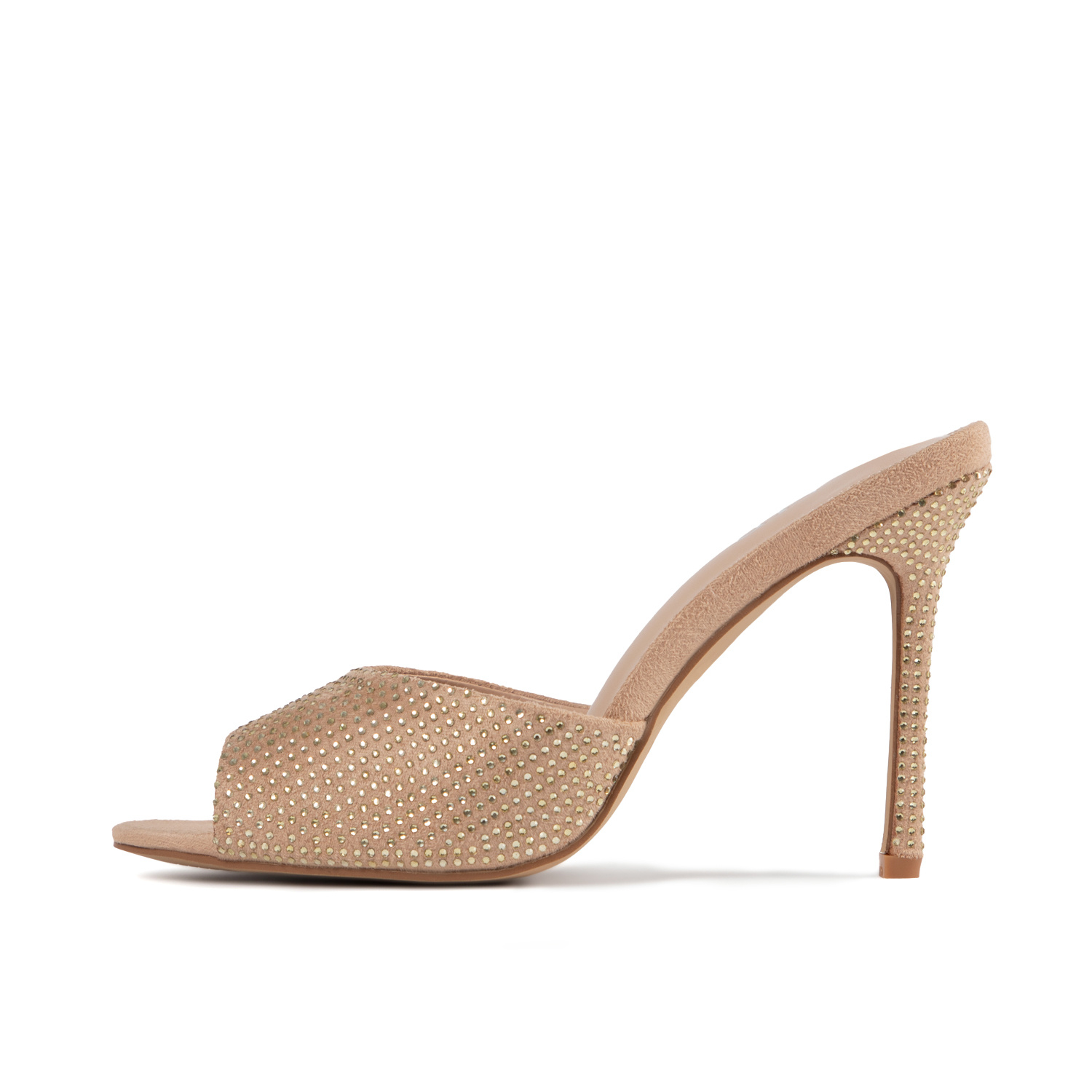 Image of Aamirah Heeled Mule In Nude