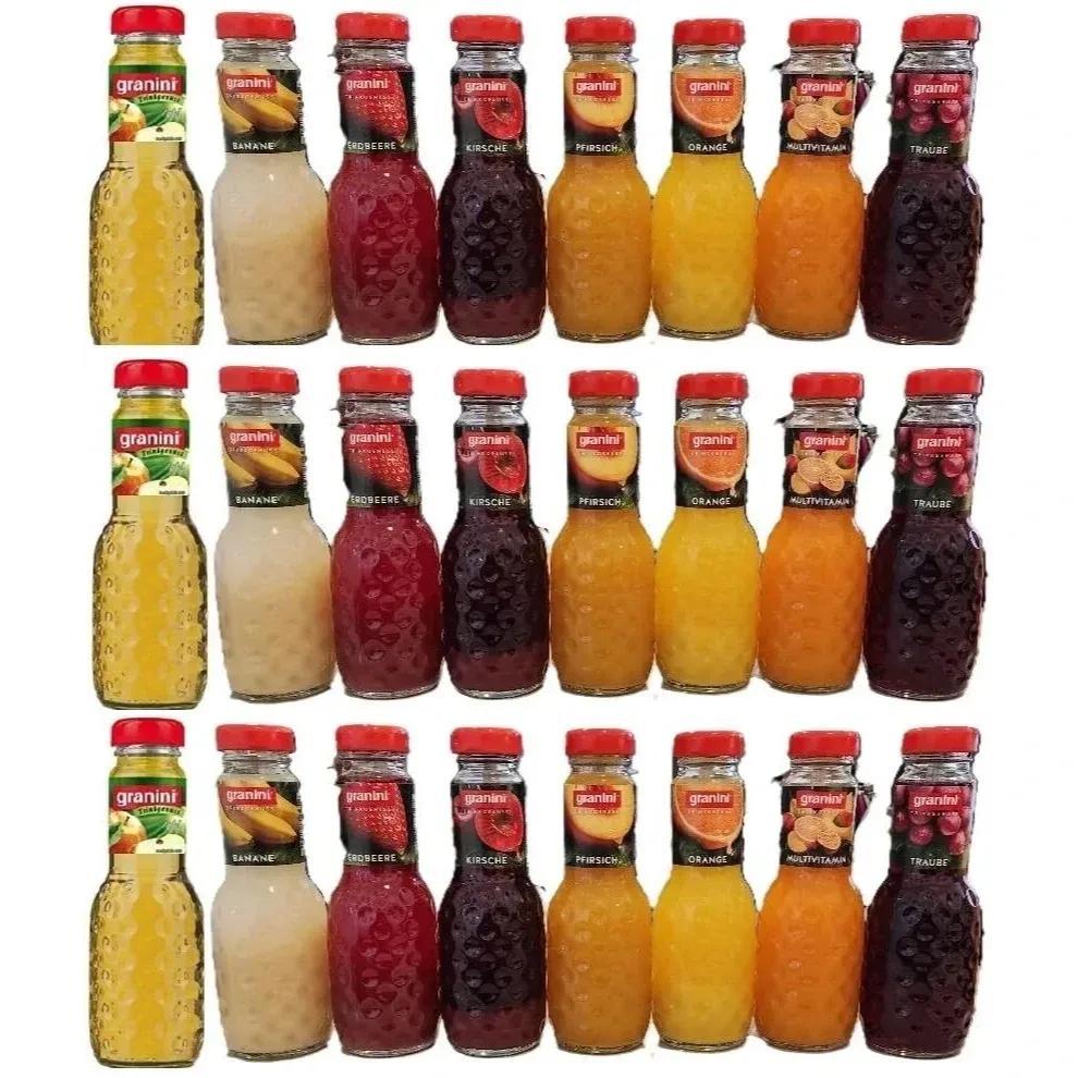 Image of 24 Bottles Of 200ml Granini Juice Mix With 8 Varieties, Reusable Deposit Glass