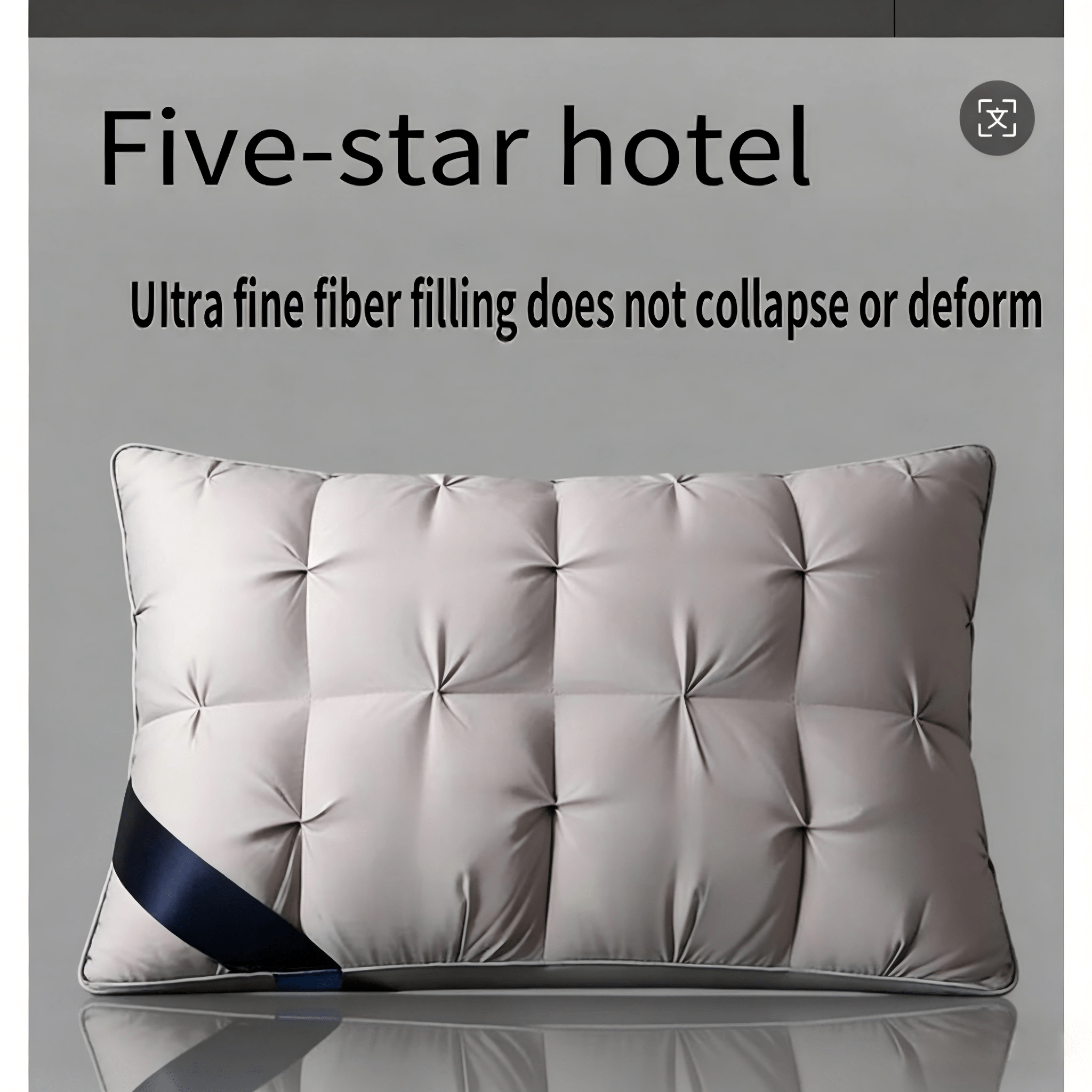 Image of Extra Large Hotel-style Sleeping Pillow, 1 Pieces, Soft And Comfortable, High-volume Filling, Breathable, Machine-washable Cover, Ideal For Rv, , And Bedroom (64 × 44 Cm)