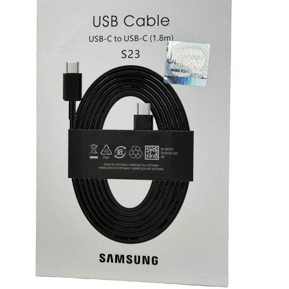 TEMU Cable Original Samsung USB-C a USB-C de 1.8 m, Cable de Tipo-C de Carga Rápida para Smartphones, Tabletas y Portátiles Samsung Galaxy, Cable de
