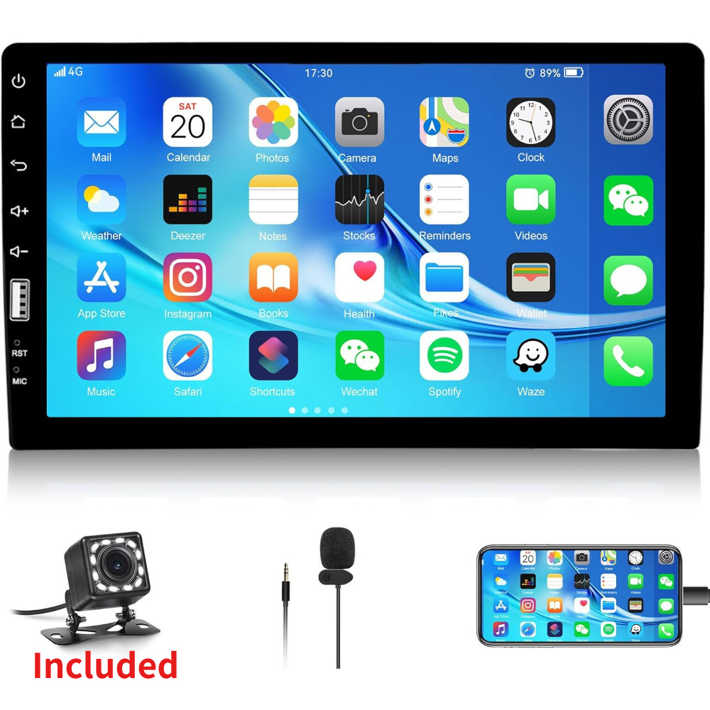 1 Din Car Stereo 9 Inch Single Din Mp5 Player Radio With Ahd Touch Screen, Bluetooth/fm/eq Supports Swc Colorlights Aux-in Usb Sd