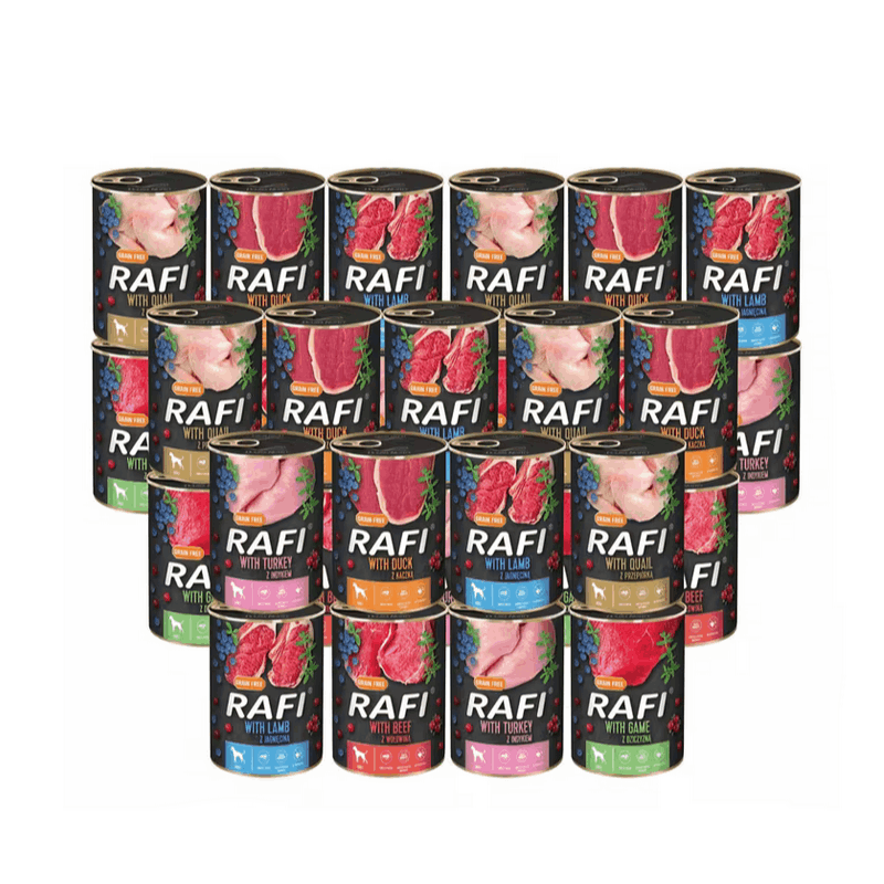 Image of Wet Food For Dogs Valley Note Rafi Adult Without Preservatives Mix Of Flavors 16x400g 8 Flavors