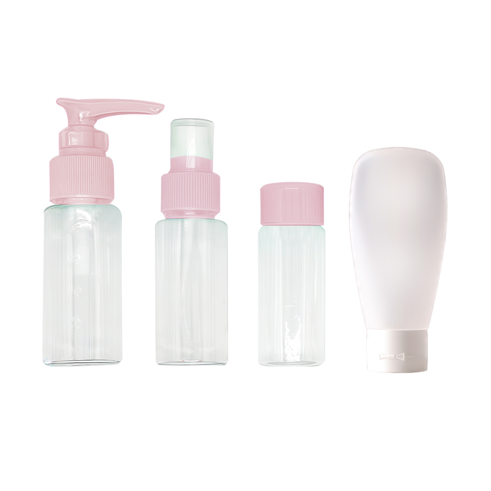 Image of 4pcs Travel Bottles Set - Leak - Proof Refillable Containers For Shampoo, Hand Soap & Shower Gel, Ideal For Travel, Business Trips & Camping, A Specific Color Or A Random Color.
