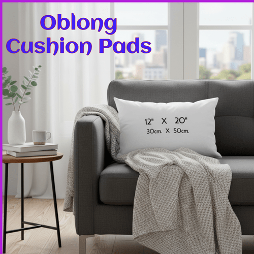 t t oblong cushion pad soft rectangular premium hollowfibre insert for sofa bed size 12 x20