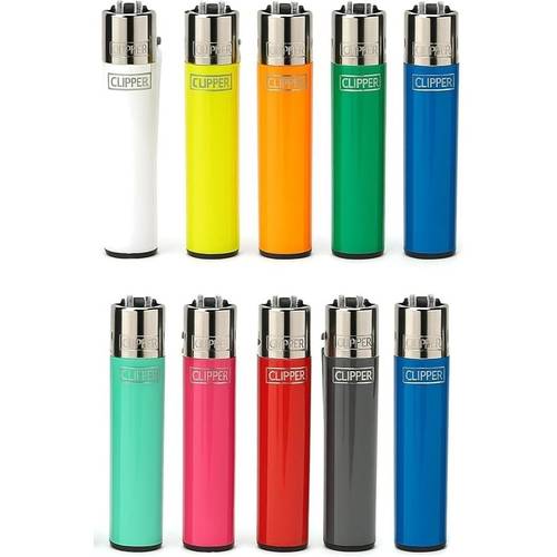 10 40pcs refillable lighters genuine clipper assorted colours durable plastic body reusable refillable multicolour flame lighters with flint wheel replaceable pocket size compact and portable for lighting candles incense kitchen stoves gas multipack option 10 48 pack