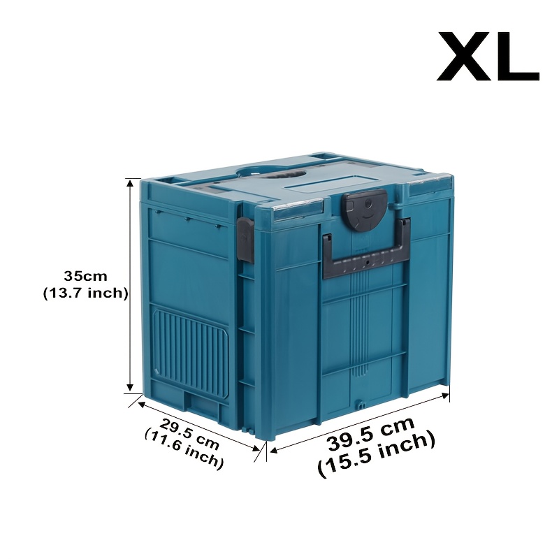 TEMU Tool Storage Box, Portable Tool Case, Lockable Design, Suitable For Home And Work Tool Storage Durable Plastic, Sturdy Construction, Car Repair,