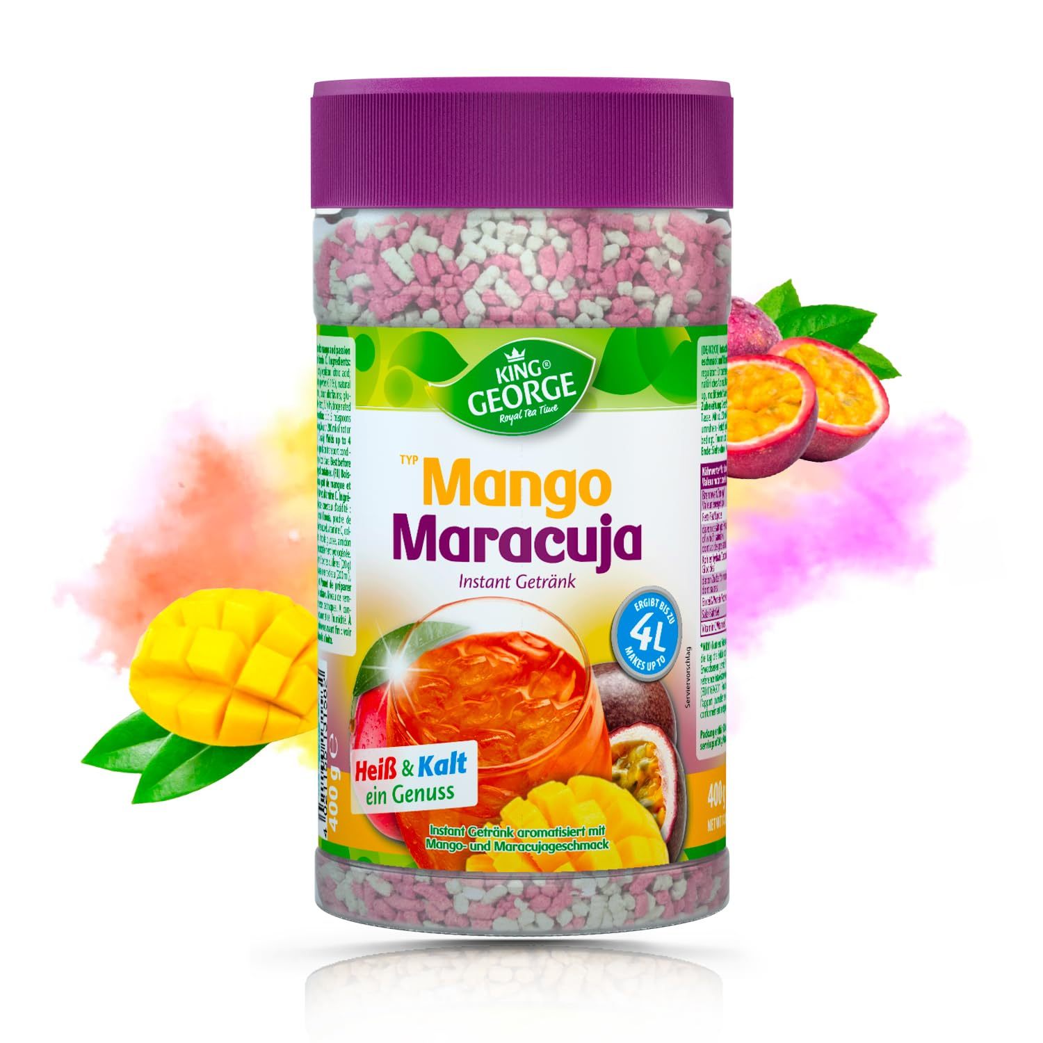King George Instant Tea Mango Maracuja 400g Passion Fruit Drink Powder