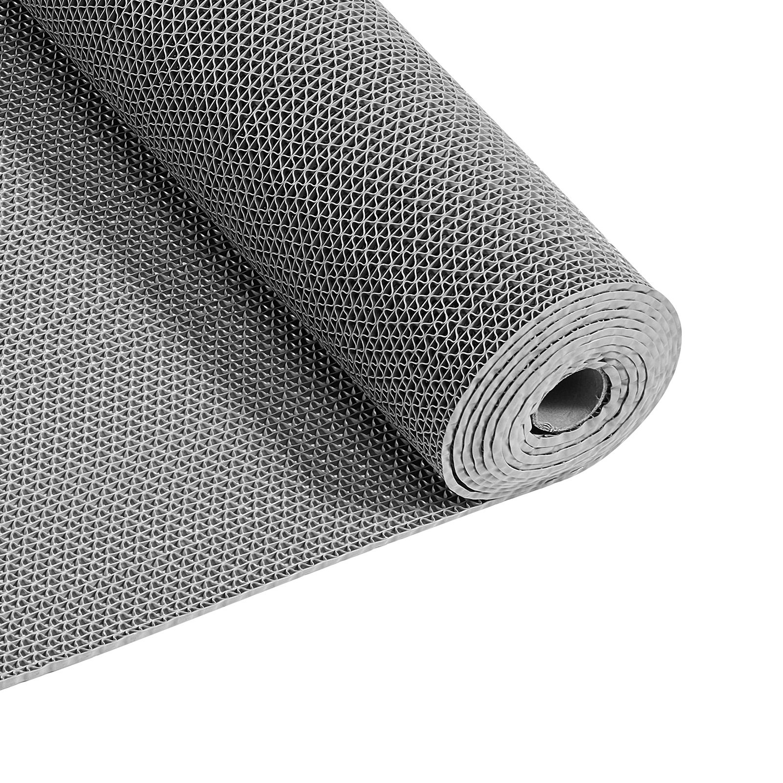 Image of Vevor Drainage Mat, 90 X 500 Cm, Pvc Non Slip Commercial Floor Mat, Wet Area Water Drain Splash Matting Hollow Doormat Roll, For Outdoor Indoor Restaurant Swimming Pool Patio Bathroom Washroom, Gray