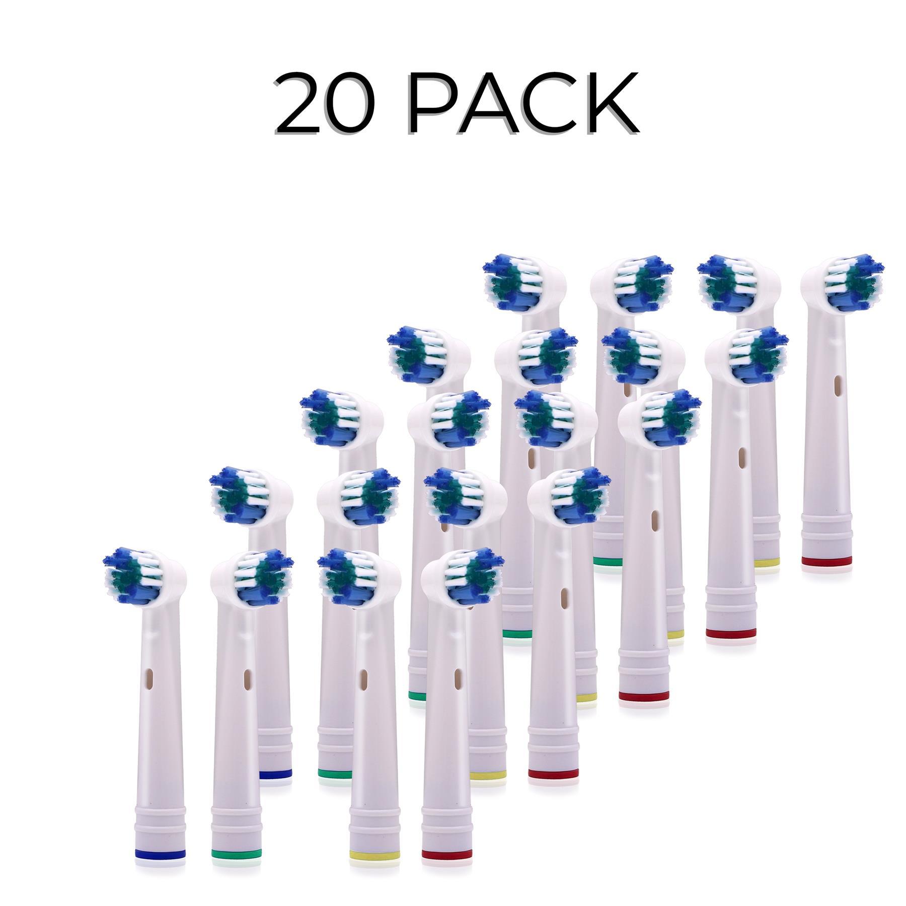 TEMU 20pcs Replacement Toothbrush Heads Compatible With Oral-b, Electric Toothbrush Heads Brush Heads For Oral B Replacement Heads White
