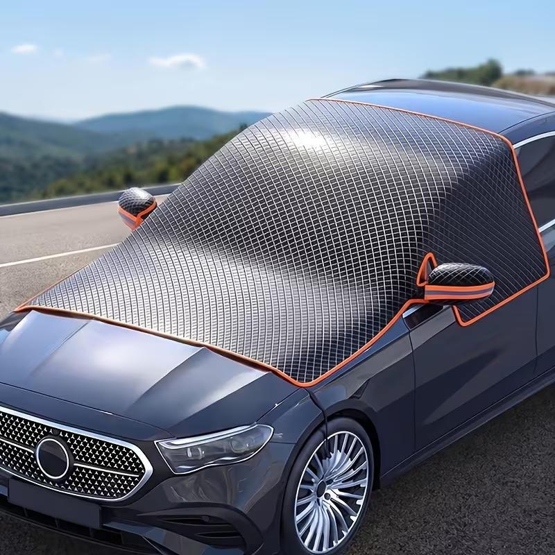 2pcs set car sun cover storage bag car sunshade front windshield sun shade sun visor sun blocker car sun protection cover car window shade portable car sun umbrella