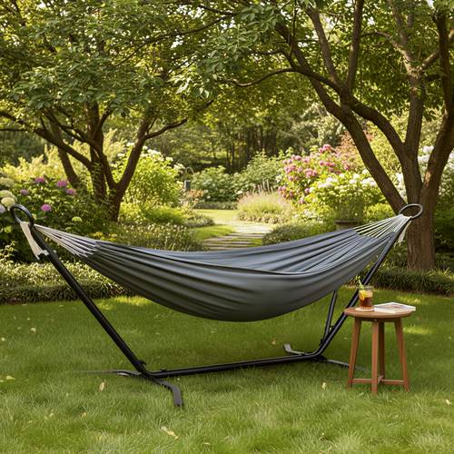 portable hammock with stand metal frame multi level height adjustment outdoor for patio garden yard