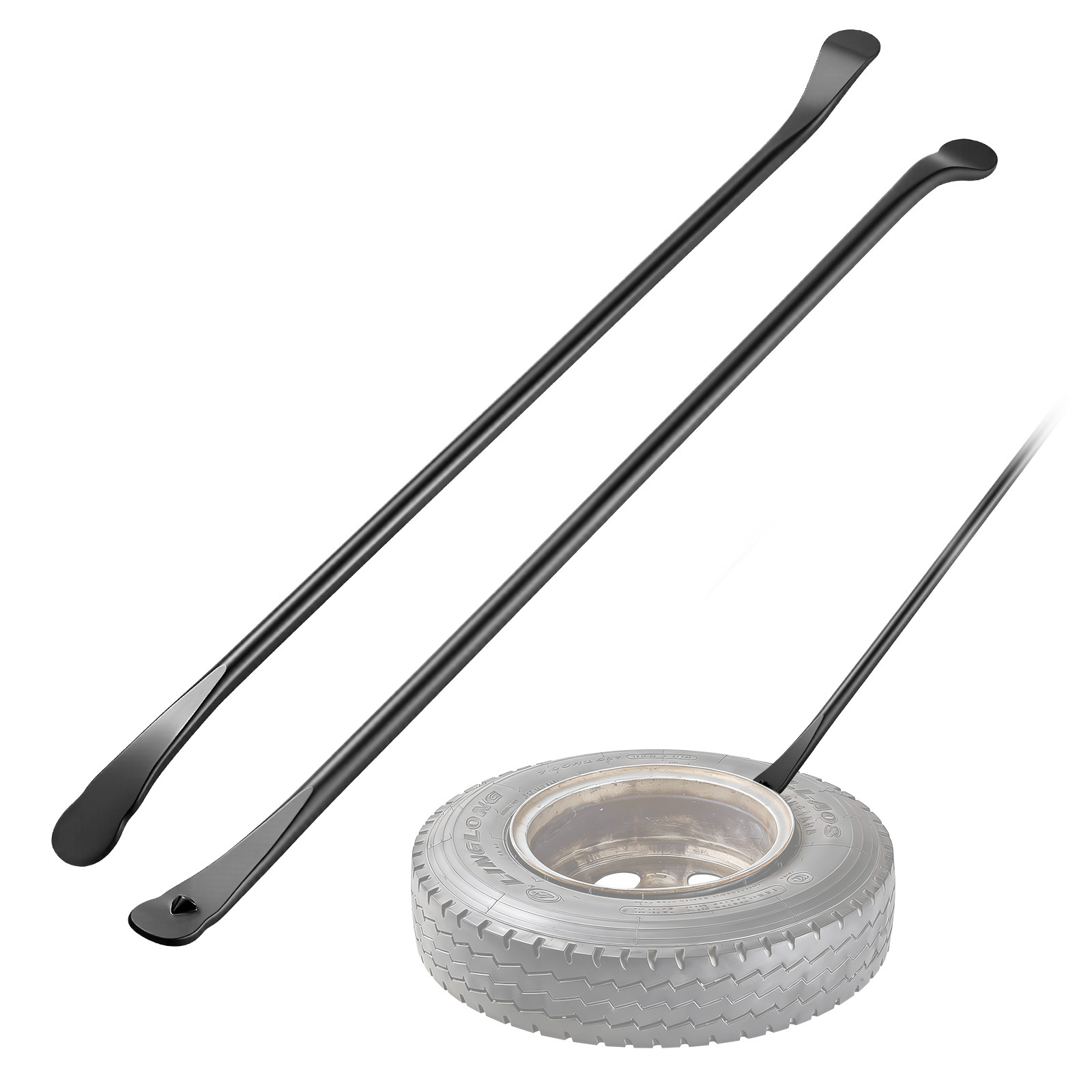 TEMU VEVOR Barres à Pneus, 2pièces, 970 mm Montage et Démontage de Pneus en Fer, Outils de Montage Robustes en Acier , Outils de Changement et de