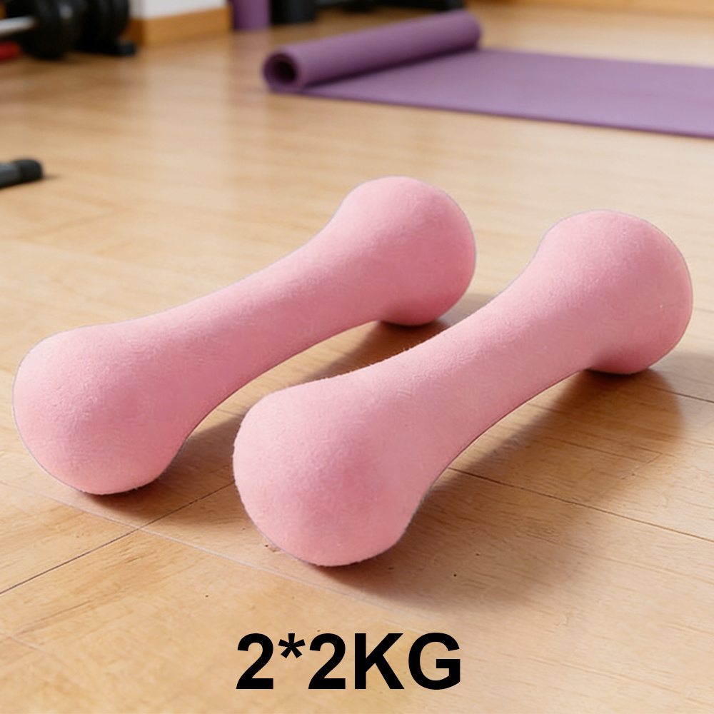 TEMU A Pairs (3kg*2pcs) Rubber Hand And Arm Weights, Dumbbells, Non-slip, Suitable For Sports, Cardio, Training And Workouts, Ideal For Home, Gym And