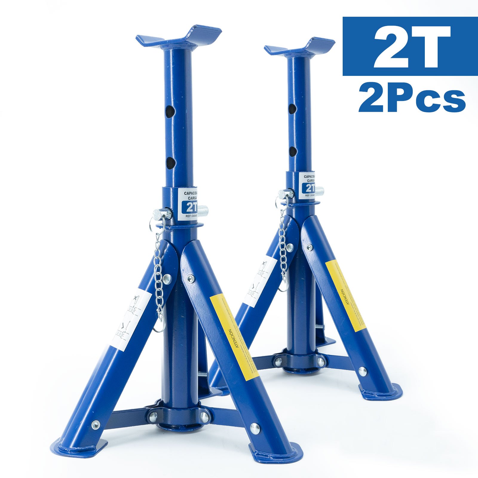TEMU Soportes de Seguridad para Coche 2 Toneladas (2PCS), Caballetes para Auto Ajustables con Bloqueo de Seguridad, Soporte Metálico para Reparación